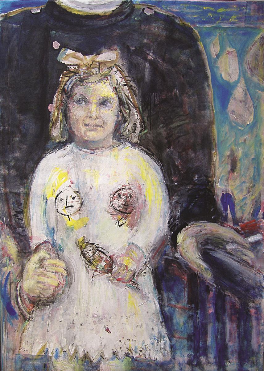 „Louise Bourgeois as a child“, Acryl auf Leinwand, 140 x 100 cm, 2006