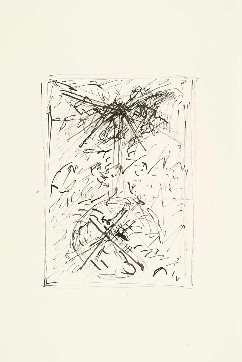 „Schrei 1“, Tuschezeichnung auf Papier, 85 x 61 cm, 1982